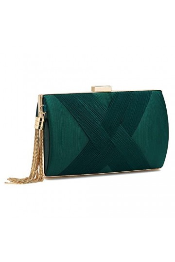 ZOUIQSS femmes pochette sac de soirée frangé sac à main,Dame Fille Élégant fête mariage pochette sac à main chaîne épaule sac