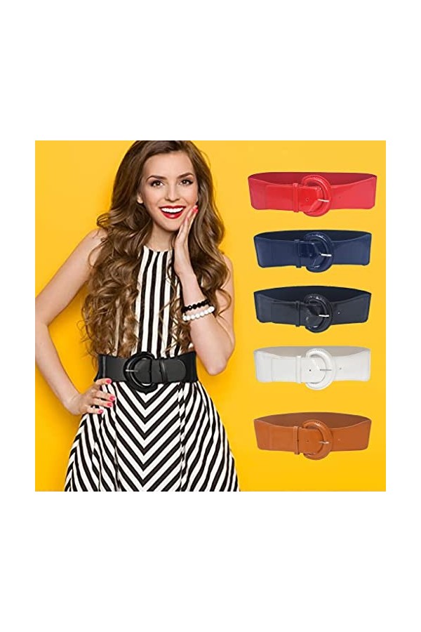 kawehiop Robe Ceinture Style Simple Exquis Ornements Universels Larges Saint Valentin, blanche