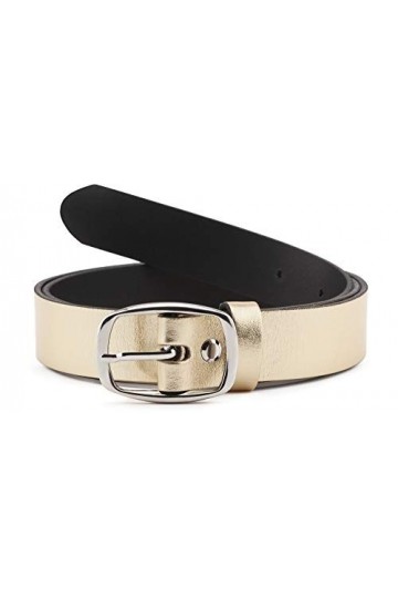 Merry Style Ceinture en Cuir Véritable Femme D41 Or, 95 cm Longueur totale 114 cm 