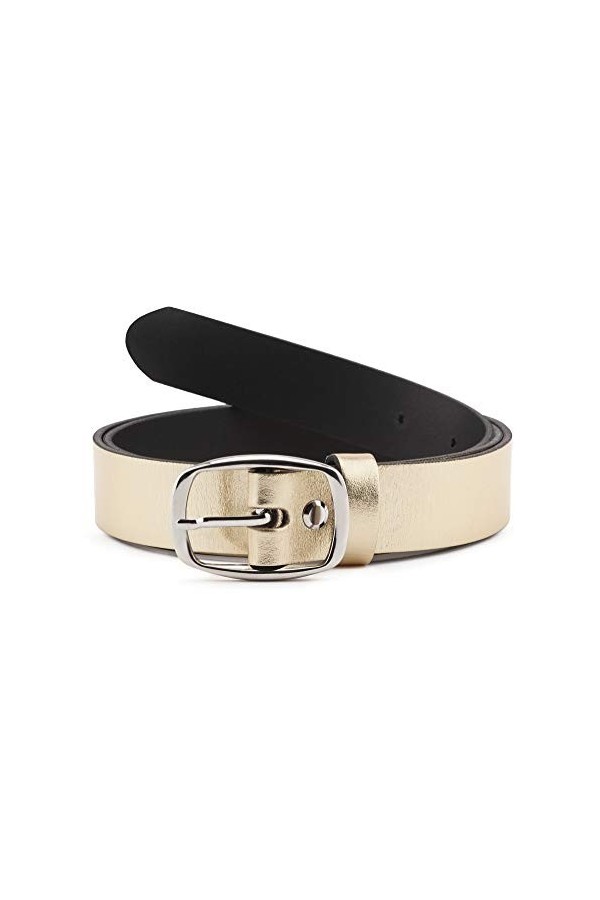 Merry Style Ceinture en Cuir Véritable Femme D41 Or, 95 cm Longueur totale 114 cm