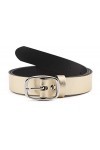 Merry Style Ceinture en Cuir Véritable Femme D41 Or, 95 cm Longueur totale 114 cm 