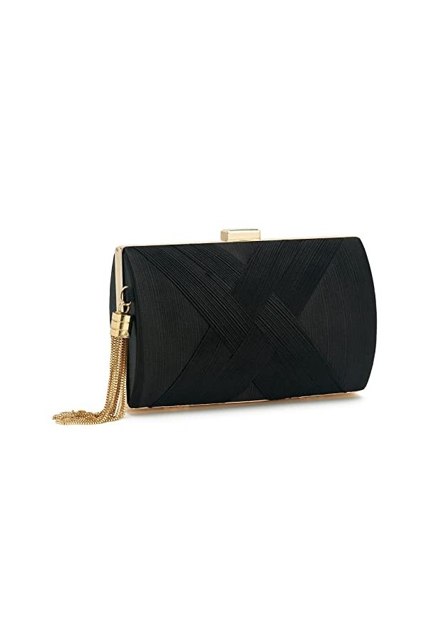 ZOUIQSS femmes pochette sac de soirée frangé sac à main,Dame Fille Élégant fête mariage pochette sac à main chaîne épaule sac