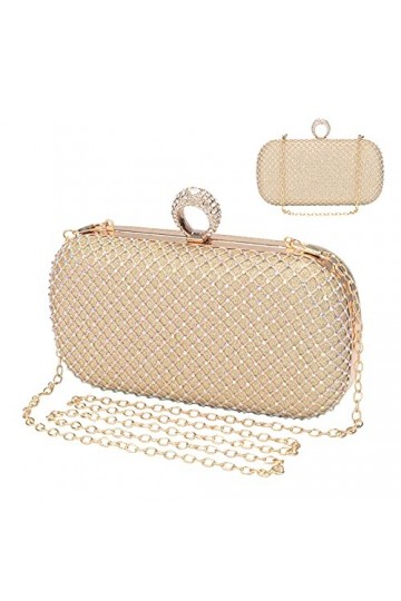 UBORSE Sac de Soirée Pochette Mariage Sac à Main Femme en Bandoulière Chaîne Démontable Superbe Cadeau pour Fête