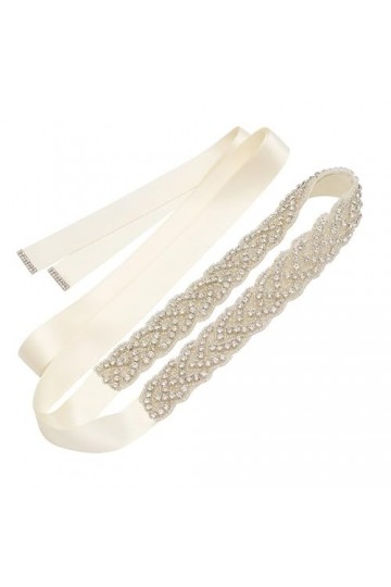 Ceintures de Mariée Mariage Ceinture Strass Cristal Ceinture de Robe de Demoiselle DHonneur, Nuptiale Ruban Ceinture de Mari