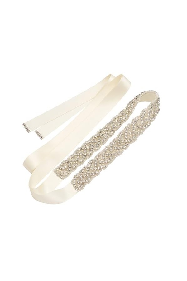 Ceintures de Mariée Mariage Ceinture Strass Cristal Ceinture de Robe de Demoiselle DHonneur, Nuptiale Ruban Ceinture de Mari