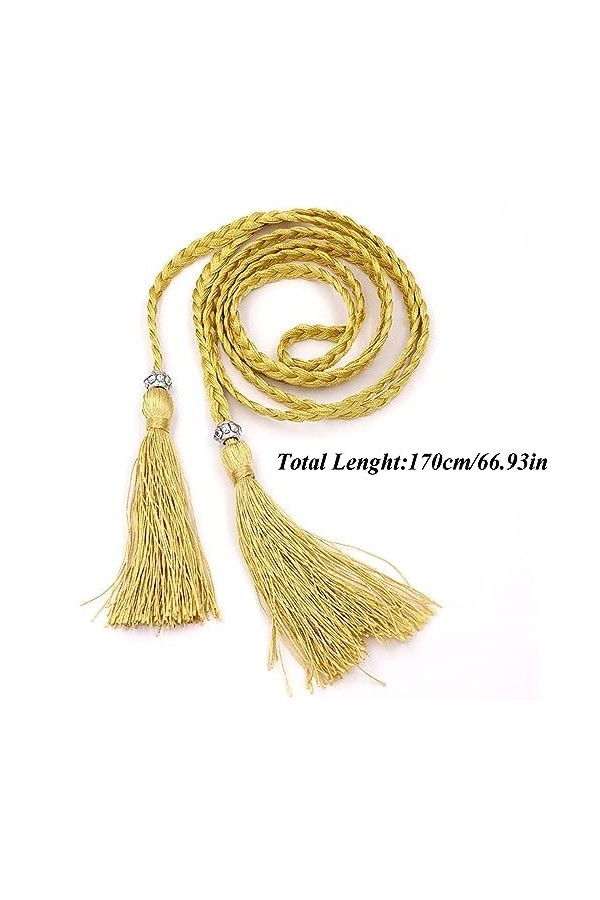 Ceinture tressée pour femme, ceinture tressée pour femme, ceinture pour robe, ceinture à nouer pour robes, ceinture dorée, ce