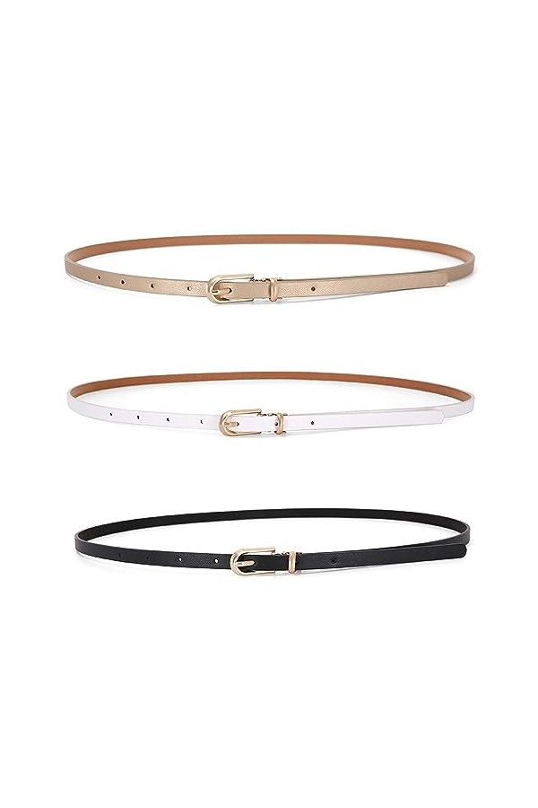 RGZD 3 pcs Ceinture Femme Homme Ceinture sans Boucle Élastique Invisible Ceinture pour Jeans Pantalon Robe Ceinture Unisexe R