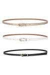 RGZD 3 pcs Ceinture Femme Homme Ceinture sans Boucle Élastique Invisible Ceinture pour Jeans Pantalon Robe Ceinture Unisexe R