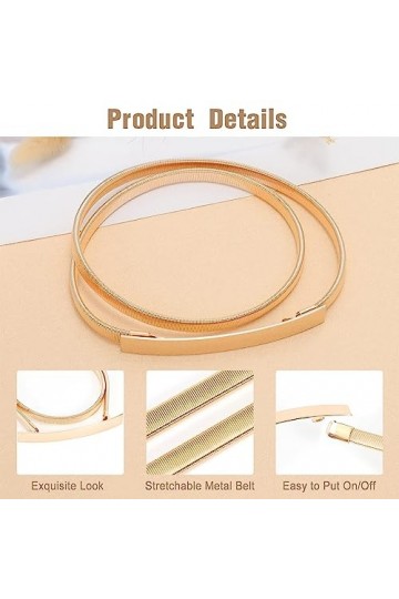 SJBAUTYO Femme Ceinture en Cuir Sans Boucle Ceintures Réglable Sangle de Taille pour Pantalons Jeans Robe