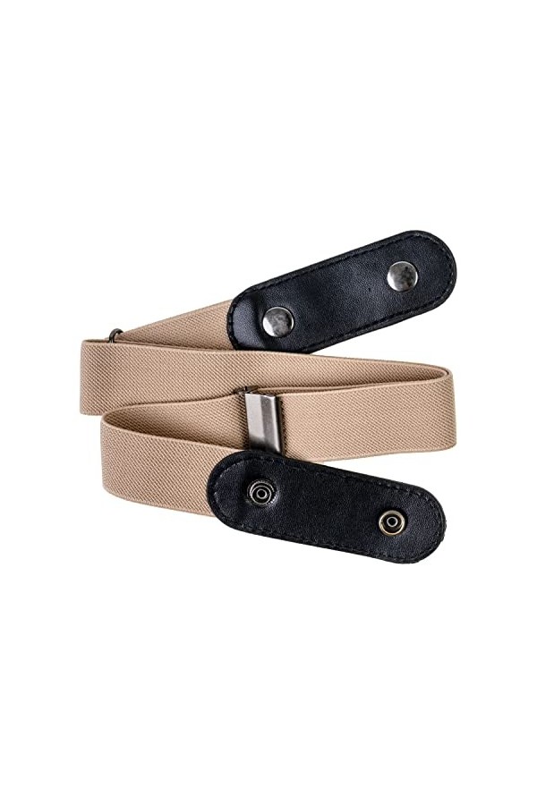 Ceinture élastique sans boucle, 1 pièce, réglable pour un tour de taille de 60 à 120 cm, en kaki, ceinture pour femme, ceintu