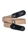Ceinture élastique sans boucle, 1 pièce, réglable pour un tour de taille de 60 à 120 cm, en kaki, ceinture pour femme, ceintu
