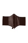 SJBAUTYO 1Pcs Ceinture Corset pour Femme,Cuir Corset à Lacets Ceinture Élastique,pour dames pour les fêtes dhalloween et aut