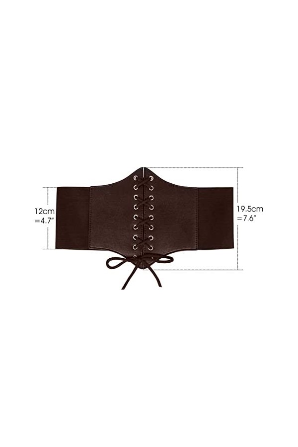 SJBAUTYO 1Pcs Ceinture Corset pour Femme,Cuir Corset à Lacets Ceinture Élastique,pour dames pour les fêtes dhalloween et aut