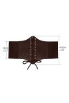 SJBAUTYO 1Pcs Ceinture Corset pour Femme,Cuir Corset à Lacets Ceinture Élastique,pour dames pour les fêtes dhalloween et aut