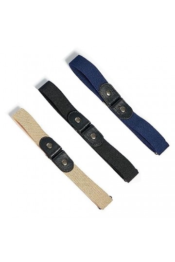 CUHZA 3 Pièces Ceintures Femme Ceinture Extensible sans Boucle Ceinture sans Boucle Ceinture Élastique Invisible Unisexe pour
