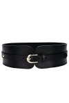 Liitata Ceinture large élastique pour femme - En cuir synthétique - Réglable - Avec boucle - Pour robe - Pull - Manteau - 1 p