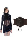 CUHZA 1 Pcs Ceinture Corset pour Femme, Corset à Lacets, Élastique Ceinture, Ceinture Large Wasp Convient aux Jupes, Chemises