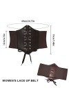 CUHZA 1 Pcs Ceinture Corset pour Femme, Corset à Lacets, Élastique Ceinture, Ceinture Large Wasp Convient aux Jupes, Chemises