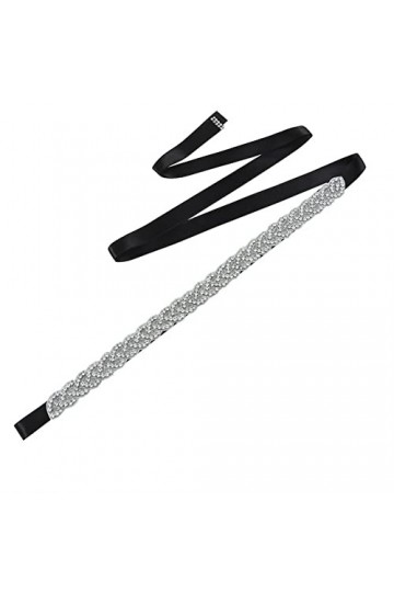 Ceinture de mariée avec strass en cristal pour demoiselle dhonneur, robe de mariée, accessoire pour fête, mariage, bal de fi