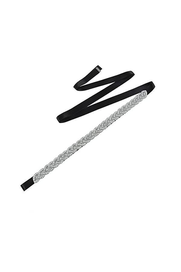 Ceinture de mariée avec strass en cristal pour demoiselle dhonneur, robe de mariée, accessoire pour fête, mariage, bal de fi
