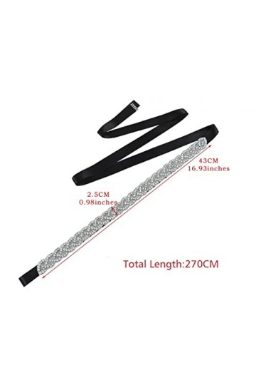 Ceinture de mariée avec strass en cristal pour demoiselle dhonneur, robe de mariée, accessoire pour fête, mariage, bal de fi