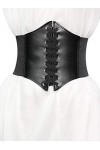 Corset élastique large pour femme et fille, Ceinture Corset pour Femme Cuir Corset à Lacets Ceinture Élastique Ceinture Rétro