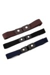IERCZA 3 Pièces Ceinture sans Boucle,Ceinture Extensible sans Boucle Ceinture Élastique Invisible Unisexe pour Jeans,Réglable