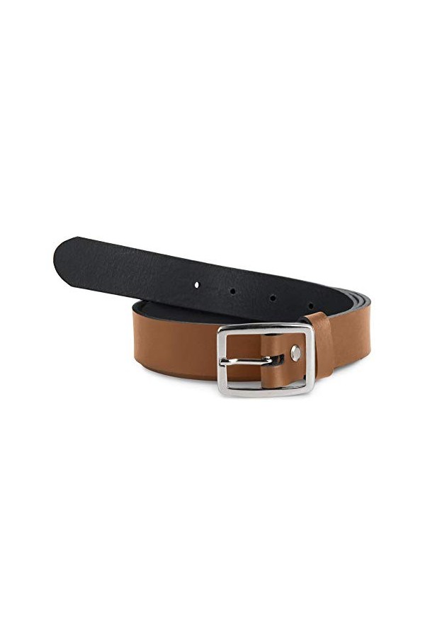 Merry Style Ceinture en Cuir Véritable Femme D41 Brun-2, 95 cm Longueur totale 114 cm 