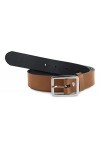 Merry Style Ceinture en Cuir Véritable Femme D41 Brun-2, 95 cm Longueur totale 114 cm 