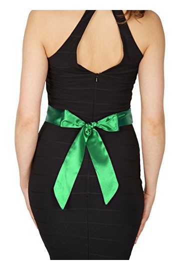 BlackButterfly Mariage Noeud Papillon Demoiselle dhonneur de Bal Ceinture de Satin Émeraude, 10W / 175L 