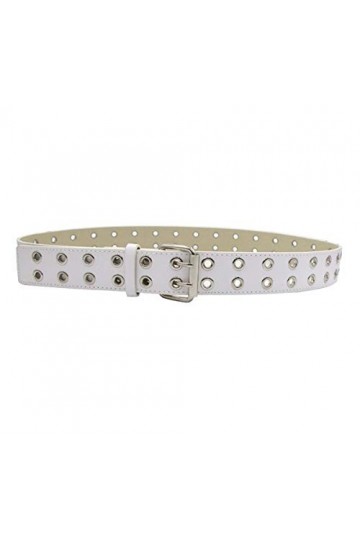 DEBAIJIA Rivet Ceinture Cuir Unisexe Hommes Femmes Classique Ajustable Double Boutonnage Boucles en Alliage Décontractée Mode