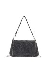 EVEOUT Sac à main de soirée avec strass pour Femme élégant Pochettes et clutches avec chaîne pour Banquet Fête de Mariage Or