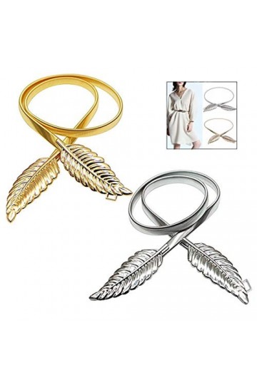 LSTK Ceinture Femme Fantaisie Métal, Ceinture Accessoire Sangle Réglable Ceinture de décoration pour Robe Jupe