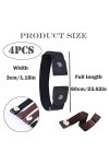 Togetherkings 4 Pièces Ceinture Élastique Invisible Unisexe,Invisible Ajustable Ceinture Extensible,Ceintures Taille Invisibl