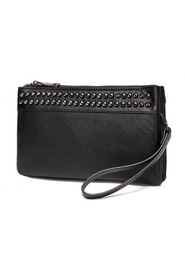 VASCHY Pochettes et Clutches Femme, PU Cuir Sac Bandoulière Fille Petit Sacs a Main Élégant avec Bandoulière Détachable et Fe