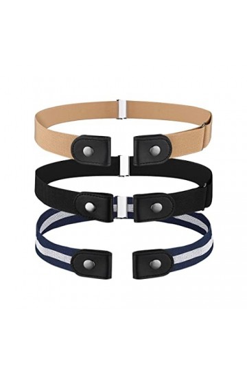 Ceinture élastique déboutonnée en 3 parties LuLiyLdJ | Femmes Hommes Ceinture Invisible Ceinture Déboutonnée Jeans Pantalon H
