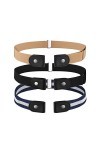Ceinture élastique déboutonnée en 3 parties LuLiyLdJ | Femmes Hommes Ceinture Invisible Ceinture Déboutonnée Jeans Pantalon H