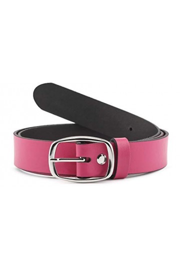 Merry Style Ceinture en Cuir Véritable Femme D41 Rose, 90 cm Longueur totale 109 cm 
