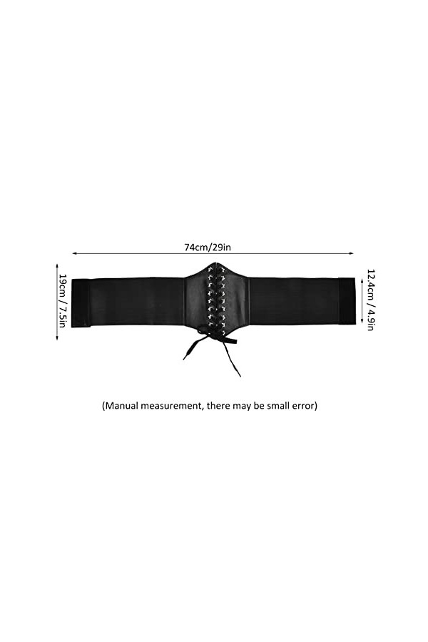 Hapivida Ceinture corset taille élastique, ceinture rétro à lacets, ceinture élastique large noire pour femmes Grils