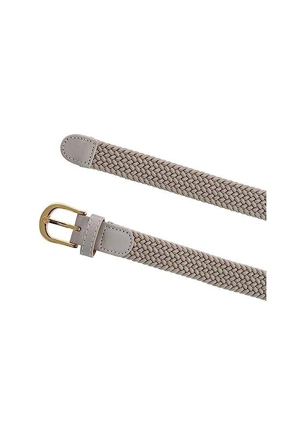 CTM Elastic Tressé Ceinture extensible femmes, XL, Beige