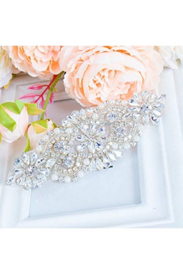 ShinyBeauty Ceinture de mariage argent strass ceinture ceinture de mariée ceinture de ceinture pour mariage ceintures perlées