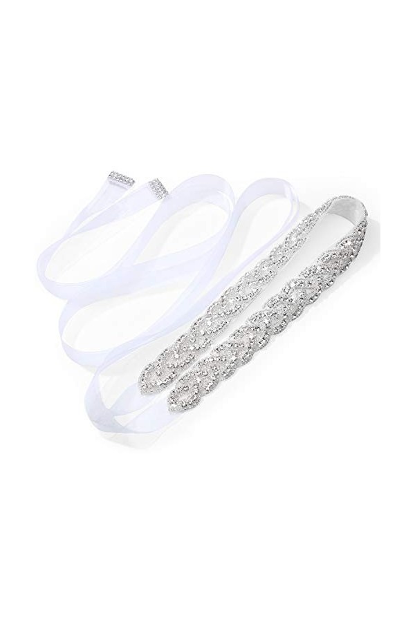 Zonon Ceintures de Mariée Mariage Ceinture Strass Cristal Ceinture de Robe de Demoiselle dHonneur pour Femmes Accessoires Ro