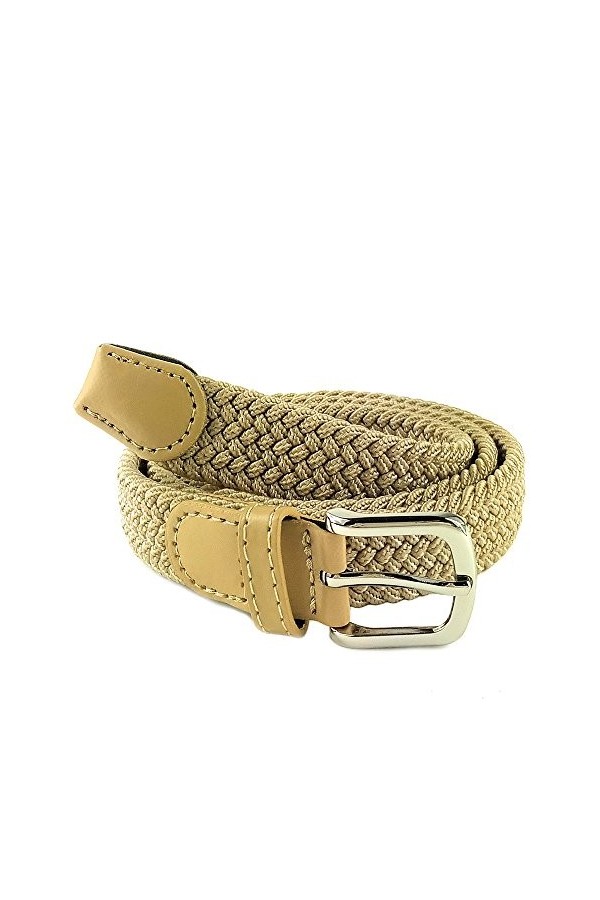 MixYourBeauty MYB Ceinture élastique tissée pour femme - hauteur 25mm - différentes couleurs et tailles 105-110 cm, Gris 