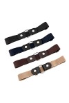 DMBUUW 4 Pièces Femme Ceintures Sans Boucle Ceinture Femme Élastique Ceinture Femme & Homme Invisible Élasticité Réglable Cei