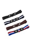 DMBUUW 4 Pièces Femme Ceintures Sans Boucle Ceinture Femme Élastique Ceinture Femme & Homme Invisible Élasticité Réglable Cei
