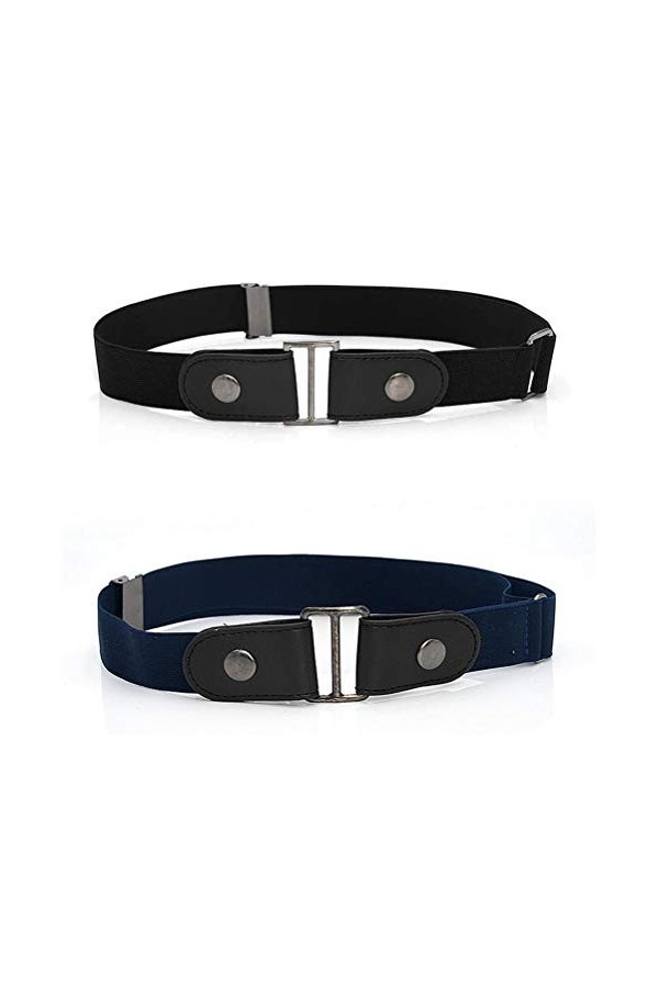 Deolven Ceintures Sans Boucle,2 Pièces Femme&Homme élastiques Ceintures Invisible Ajustable pour Jeans Pantalons Élégant Conf