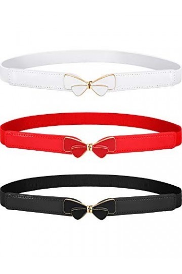 3 Pièces Ceinture de Taille de Femmes Ceinture Élastique Fine Ceinture Cinch de Taille pour Accessoires de Femmes Filles Jeu