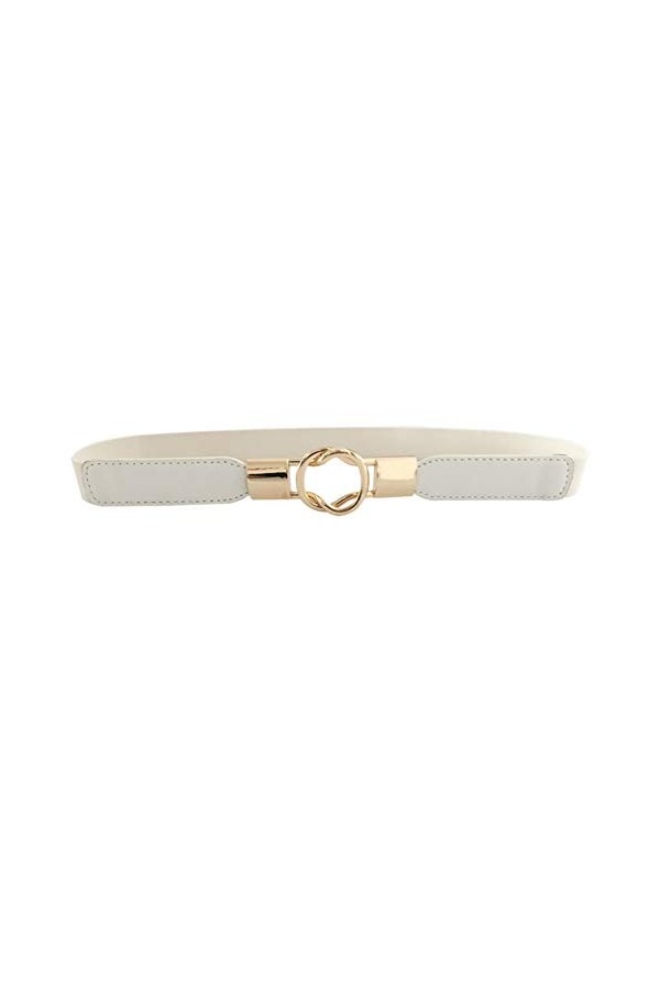 Femmes Ceinture Skinny pour Robes Rétro Stretch Mesdames Ceinture 2.5cm Large Camel