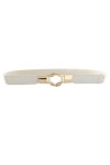 Femmes Ceinture Skinny pour Robes Rétro Stretch Mesdames Ceinture 2.5cm Large Camel