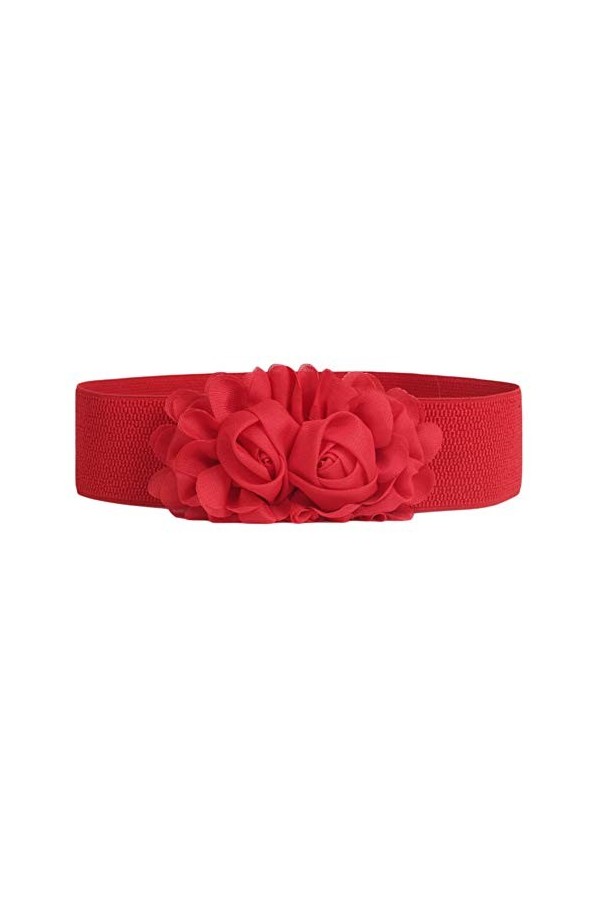 Oyccen Ceinture élastique pour Femmes Fleur Robe Ceintures Décorative